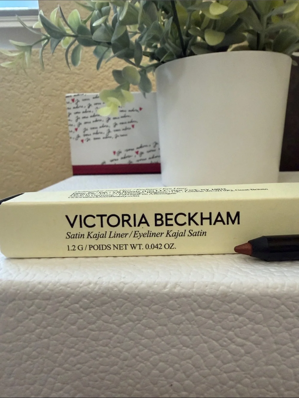 Victoria Beckham Black Eyeliner Pencils with Silver Beautycounter Sharpener
